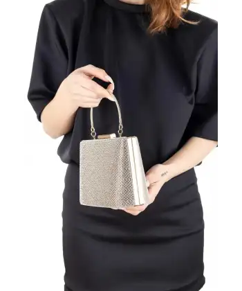 Archangel Taşlı Zincir Askılı Abiye Çanta