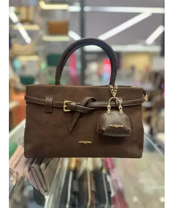 Archangel Süet Kol Çantası Top Handle Bag Mini Tote Çanta