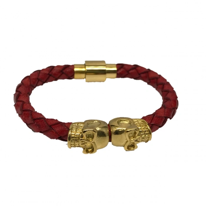 Giovanni Erkek Çelik Bileklik (Kırmızı)