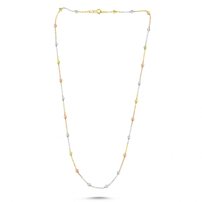 Gümüş Adriana Üç Renkli Kolye