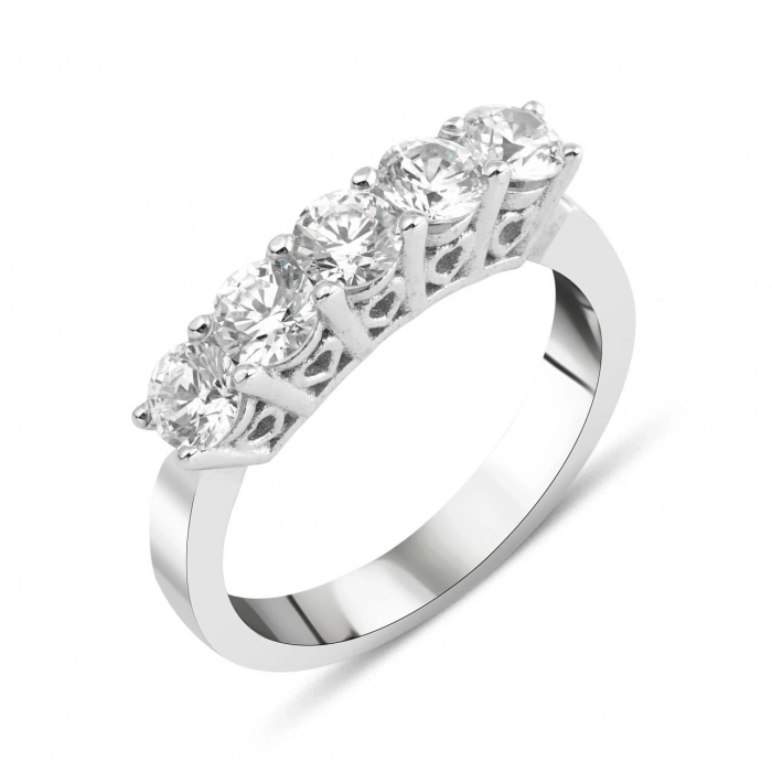 Gümüş Beş Taş Yüzük