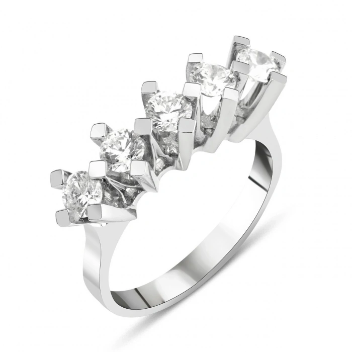 Gümüş Beş Taş Yüzük