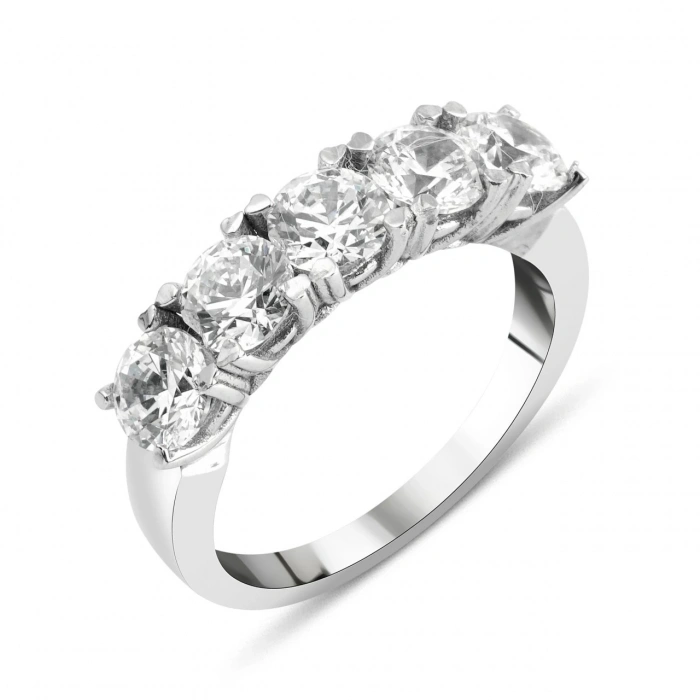 Gümüş Beş Taş Yüzük