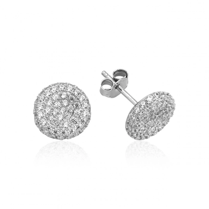 Gümüş Çok Taşlı Küpe