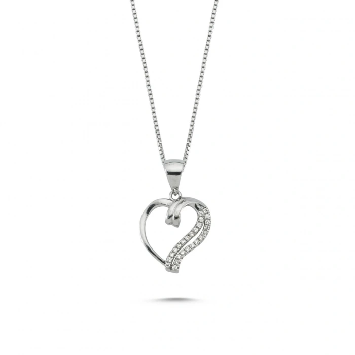 Gümüş Corazón Kolye