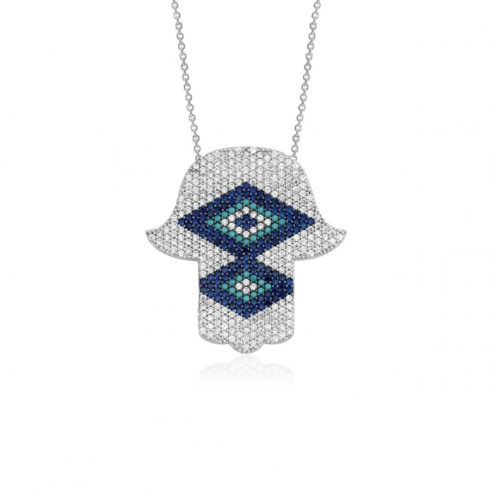 Gümüş Fatma Ana Eli Kolye