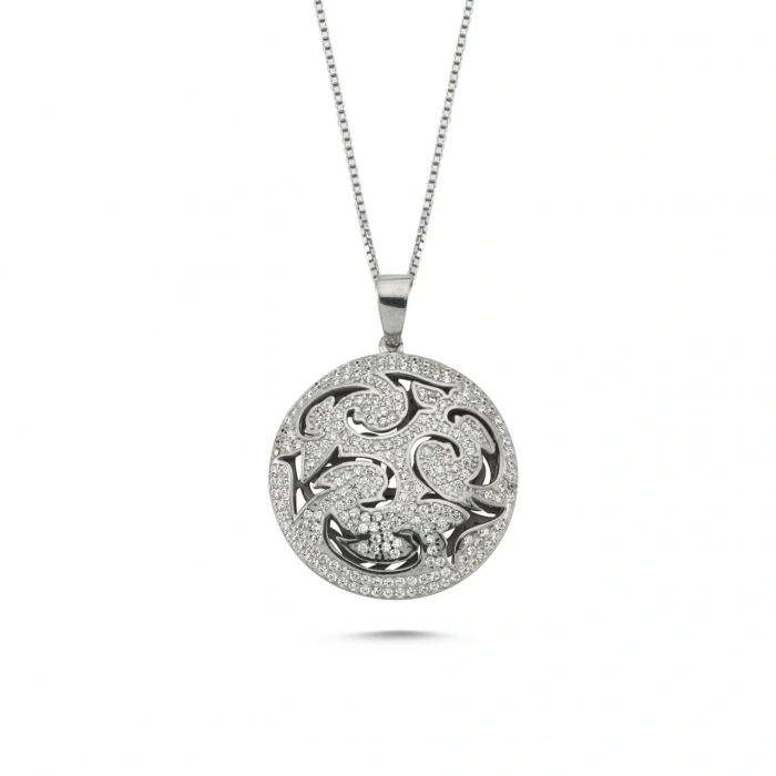 Gümüş Hayat Çarkı kolye