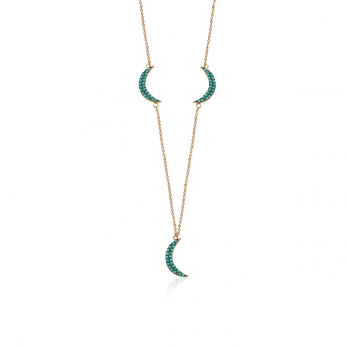 Gümüş Hilal Motifli Kolye