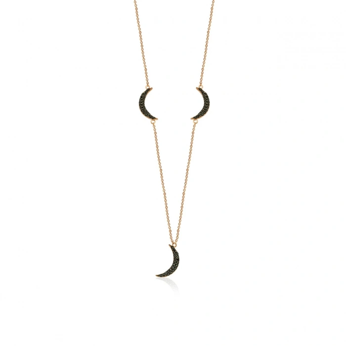 Gümüş Hilal Motifli Kolye