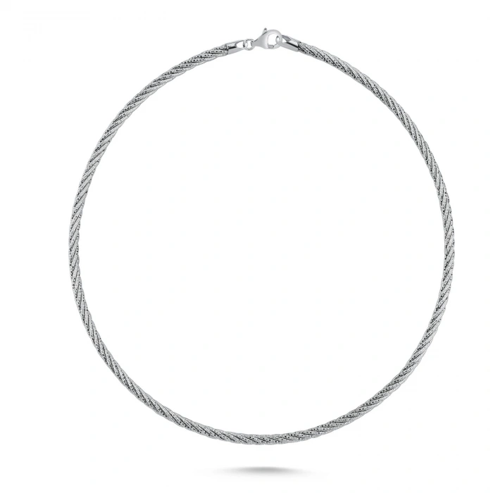 Gümüş Kalın Kleopatra Kolye