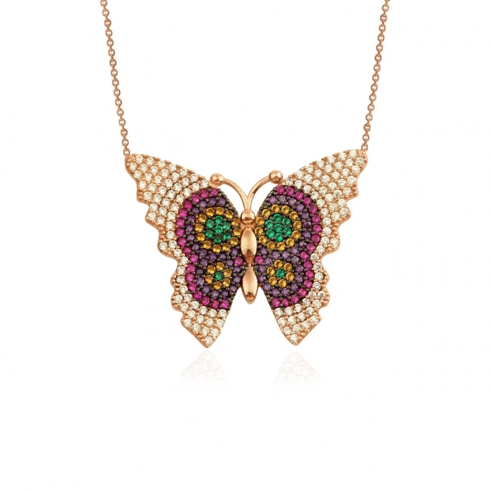 Gümüş Kelebek Kolye