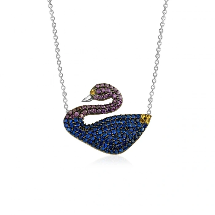 Gümüş Kuğu Kolye