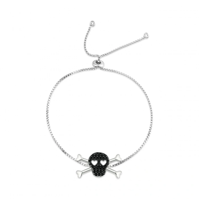 Gümüş Kuru Kafa Bileklik