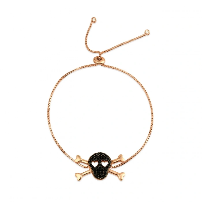 Gümüş Kuru Kafa Bileklik