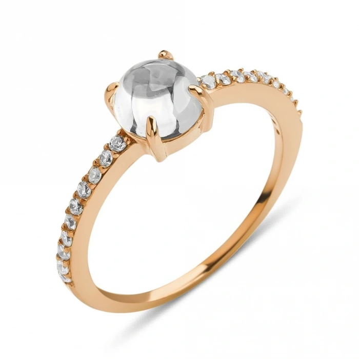 Gümüş Kuvars Taşlı Yüzük