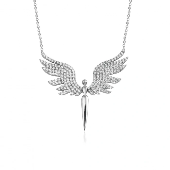 Gümüş Melek Kolye