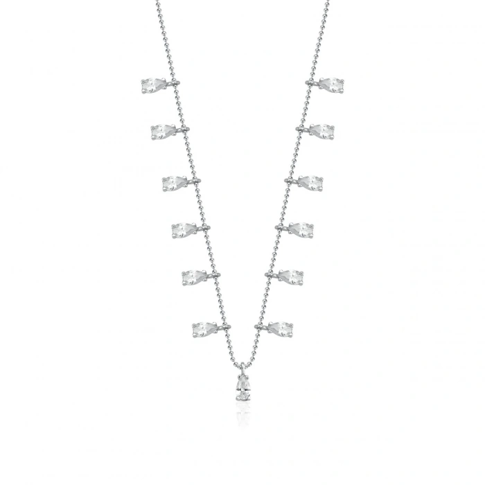 Gümüş On Üç Taşlı Kolye