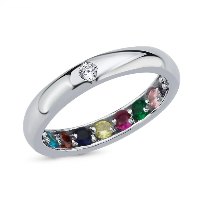 Gümüş  Renkli Dilek Yüzük