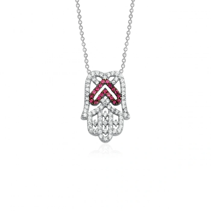 Gümüş Renkli El Kolye