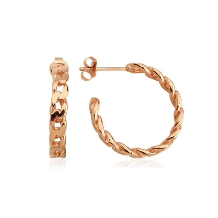 Gümüş Rose Terebra Küpe