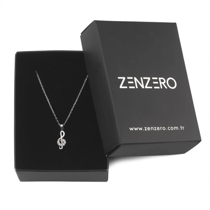 Gümüş Sol Anahtarı Kolye