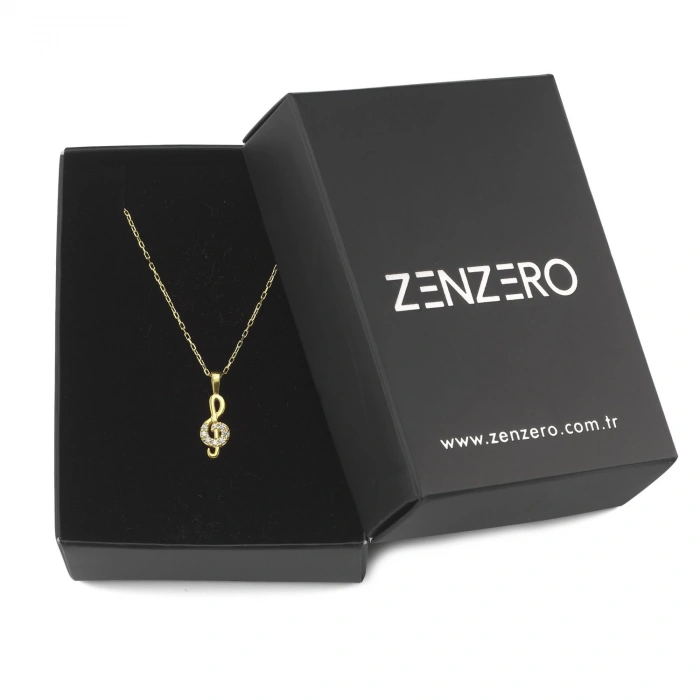 Gümüş Sol Anahtarı Kolye