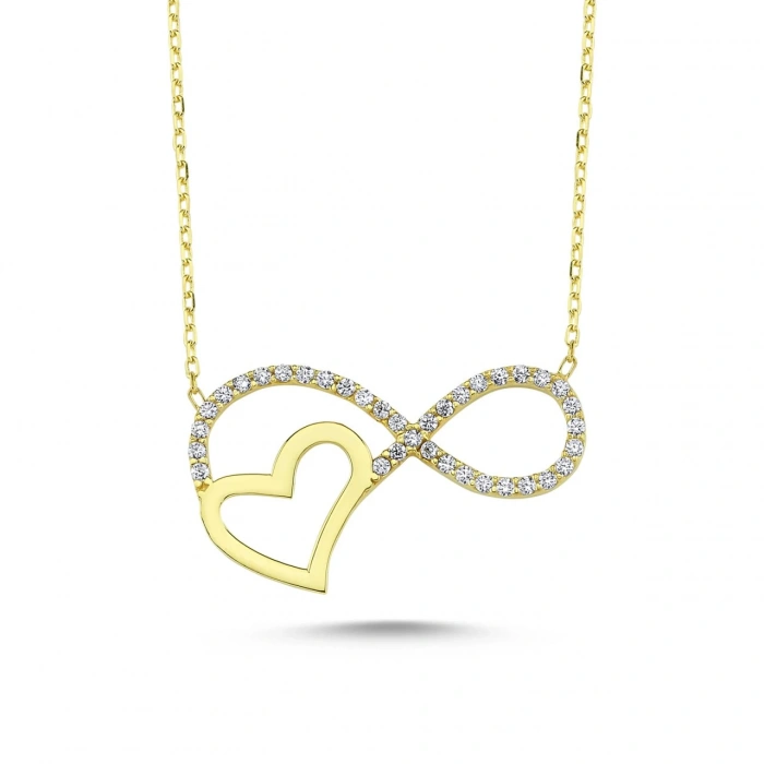 Gümüş Sonsuz Aşk Kolyesi