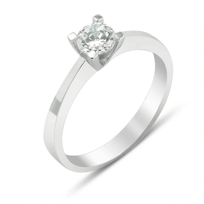 Gümüş Tek Taş Yüzük