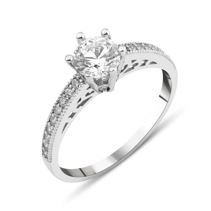 Gümüş Tek Taş Yüzük