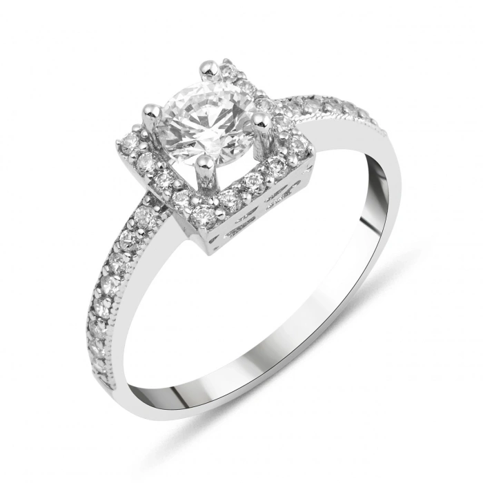 Gümüş Tek Taş Yüzük