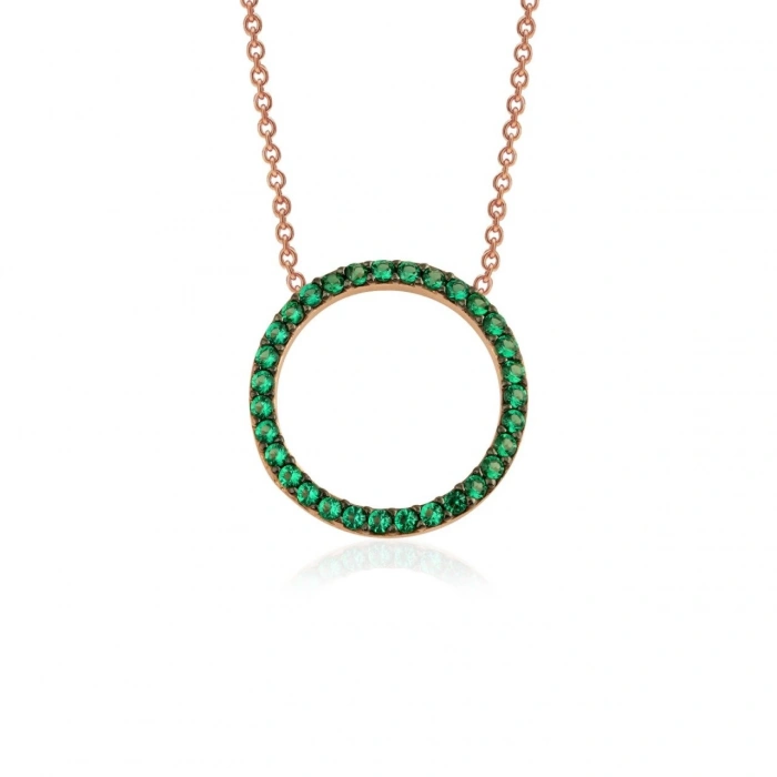 Gümüş Tekli Sıralı Vitae Kolye Rose