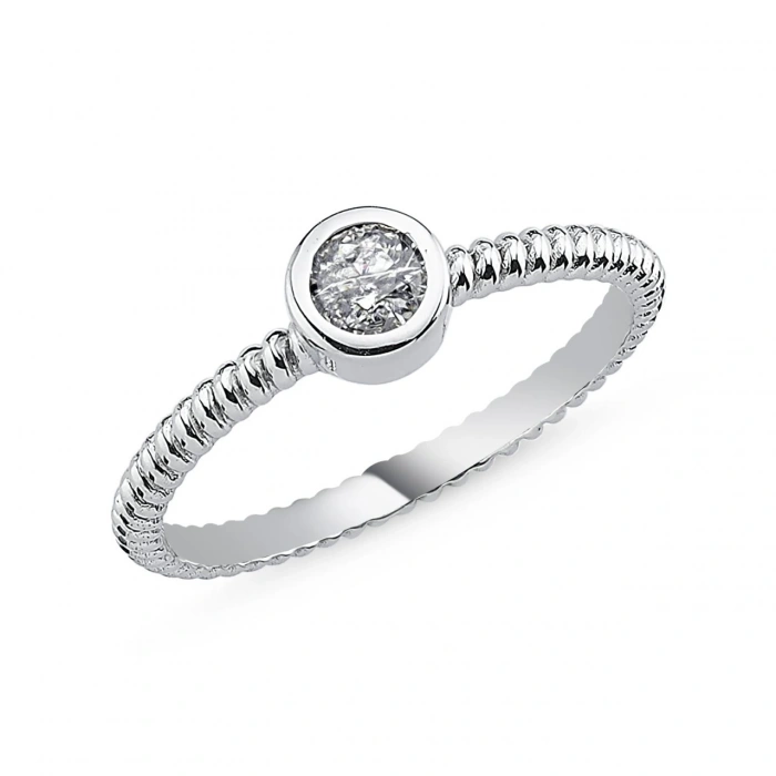 Gümüş Tektaş Yüzük