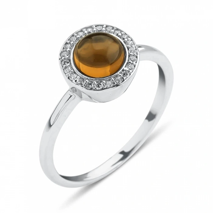 Gümüş Topaz Taşlı Yüzük