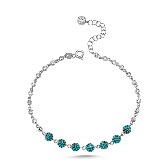 Gümüş Turkuaz Bileklik
