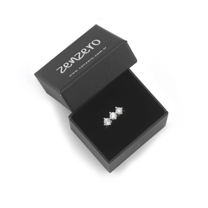 Gümüş Üç Taş Yüzük