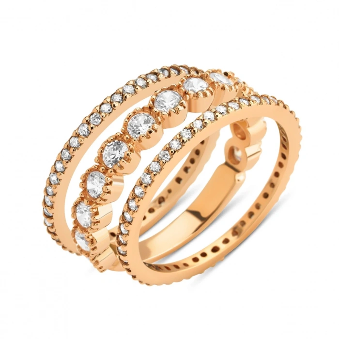 Gümüş Üçlü Tam Tur Yüzük