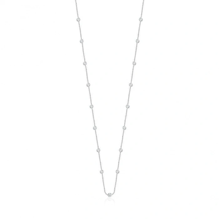 Gümüş Unice Uzun Taşlı Kolye