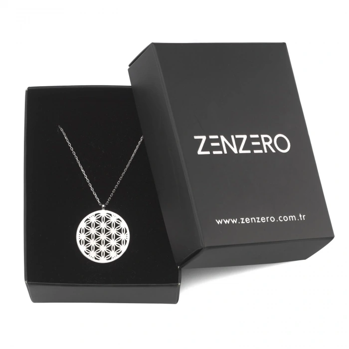 Gümüş Yaşam Çiçeği Kolye