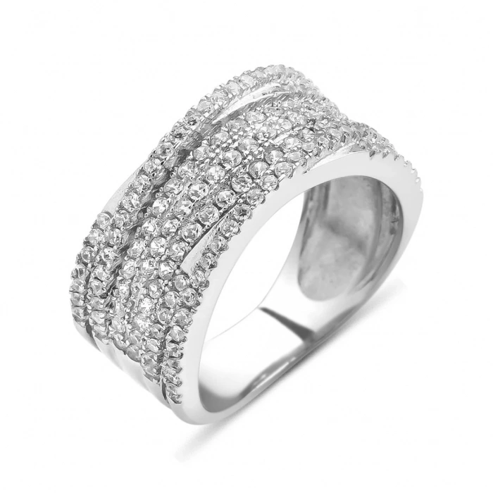 Gümüş Yedi Sıralı Taşlı Yüzük