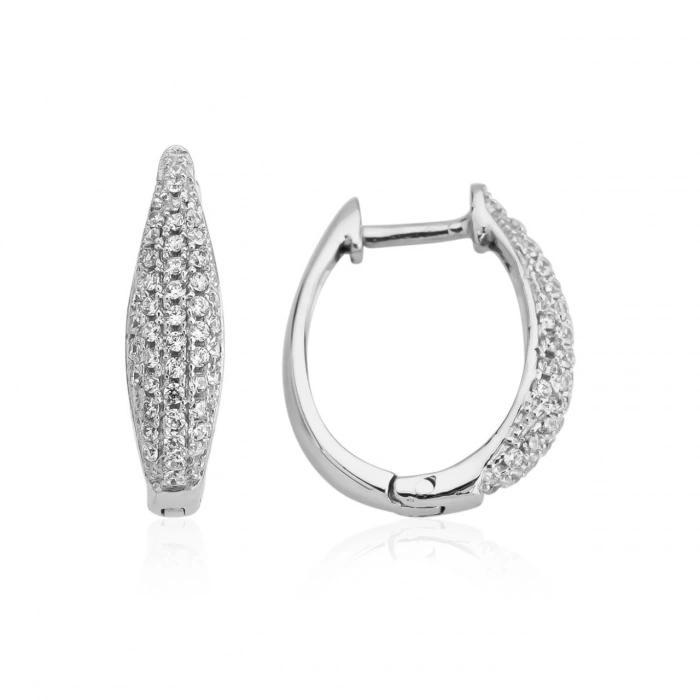 Gümüş Zirkon Taşlı Küpe