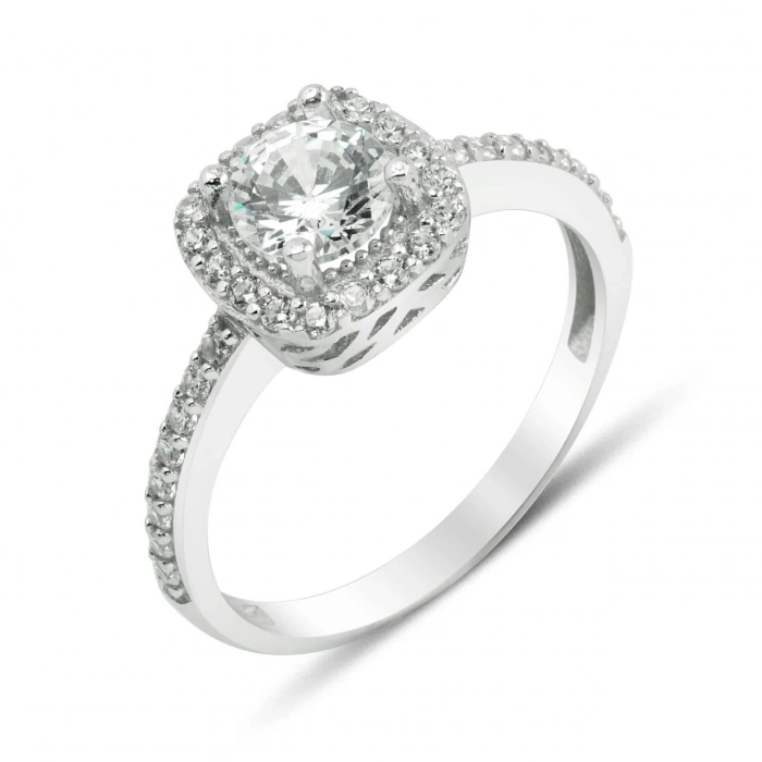 Pırlanta Montürlü Gümüş Set