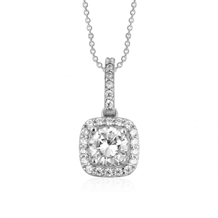 Pırlanta Montürlü Gümüş Set