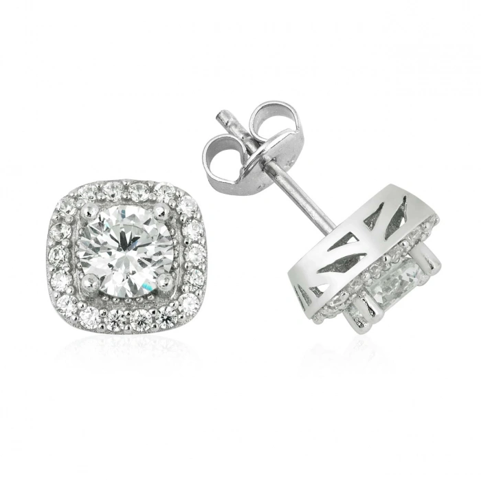 Pırlanta Montürlü Gümüş Set