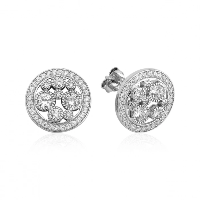 Pırlanta Montürlü Set Gümüş