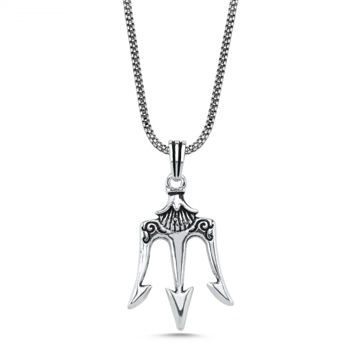 Poseidon Erkek Gümüş Kolye Ucu