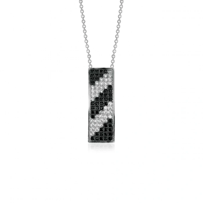 Renkli Taşlı Kolye Gümüş