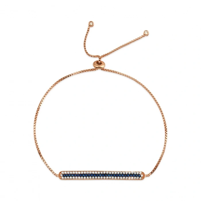 Sıralı Gümüş Bileklik Rose