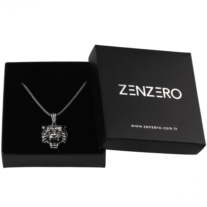 Tiger Erkek Gümüş Kolye Ucu