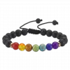 Chakra Lava Taşlı Renkli Unisex Bileklik