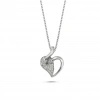 Gümüş Kalbin İmzası Taşlı Kolye